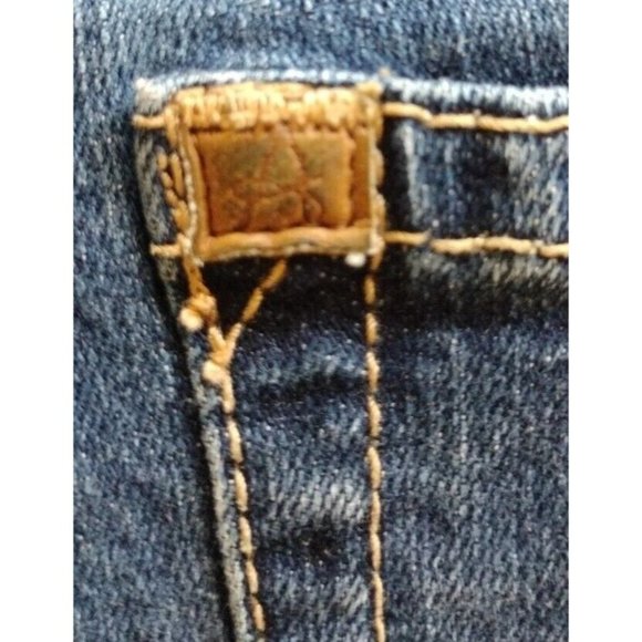 Aura Jeans Womens 8 Petite Short Rise Embroidered Straight - Picture 15 of 16